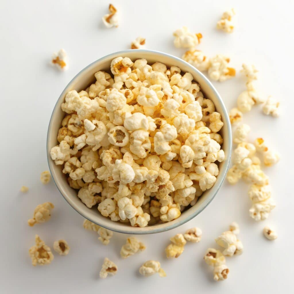 popcorn in a bowl